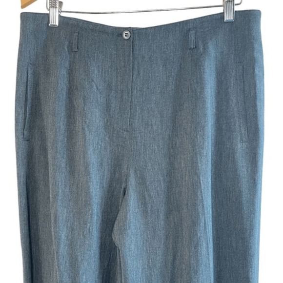 VINTAGE JONES NY High Rise Jade Green Wide Leg Dress Pants, Size 12 - Picture 2 of 6